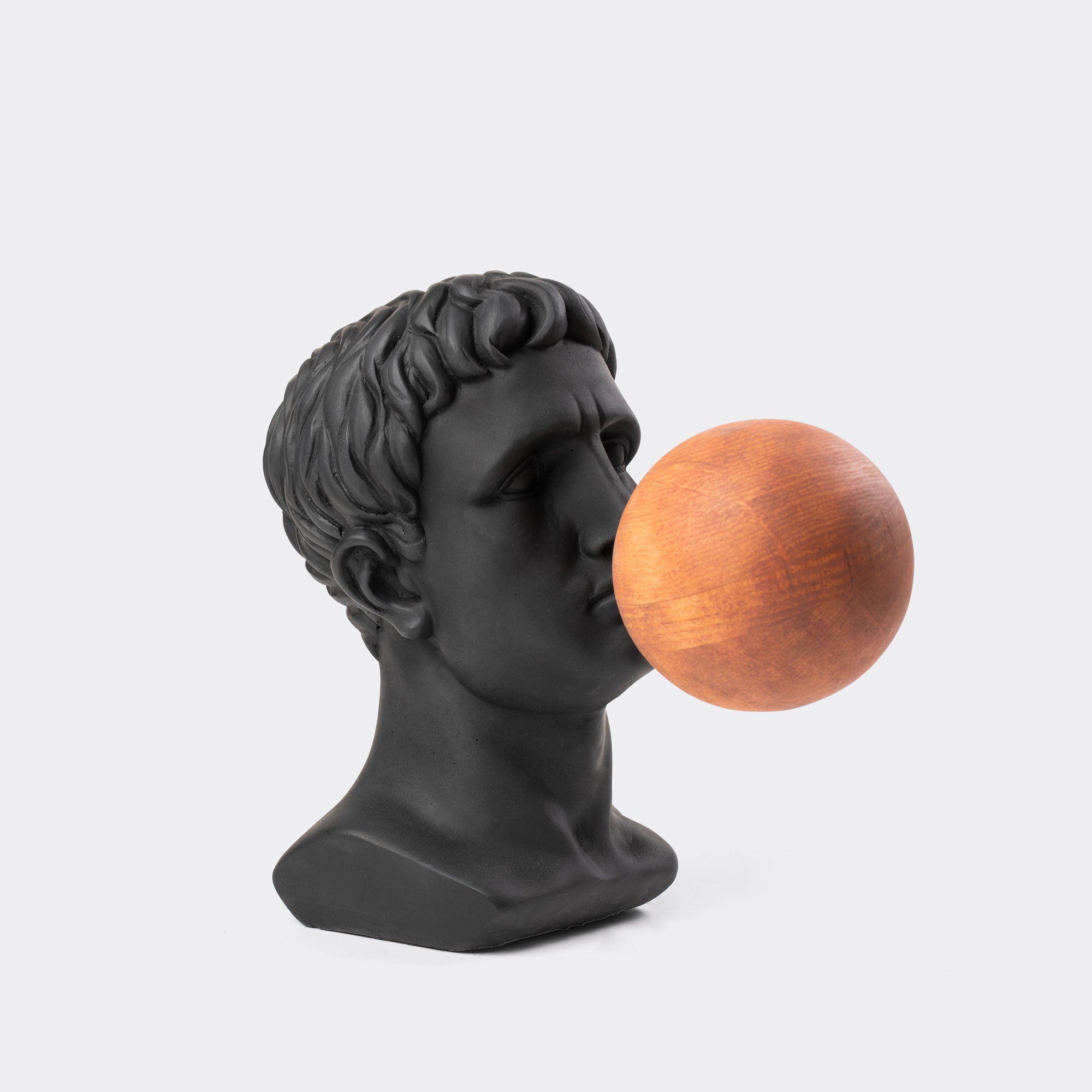 Busto David con Chicle de Concreto y Madera 14 x 32 x 30 cm