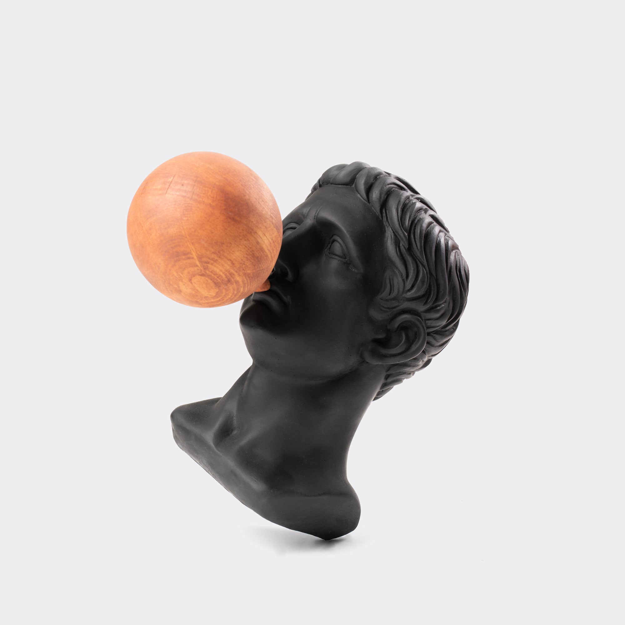 Busto David con Chicle de Concreto y Madera 14 x 32 x 30 cm