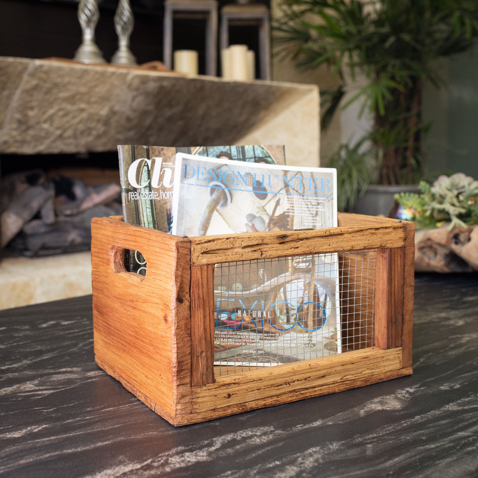 Cajón De Madera Y Malla