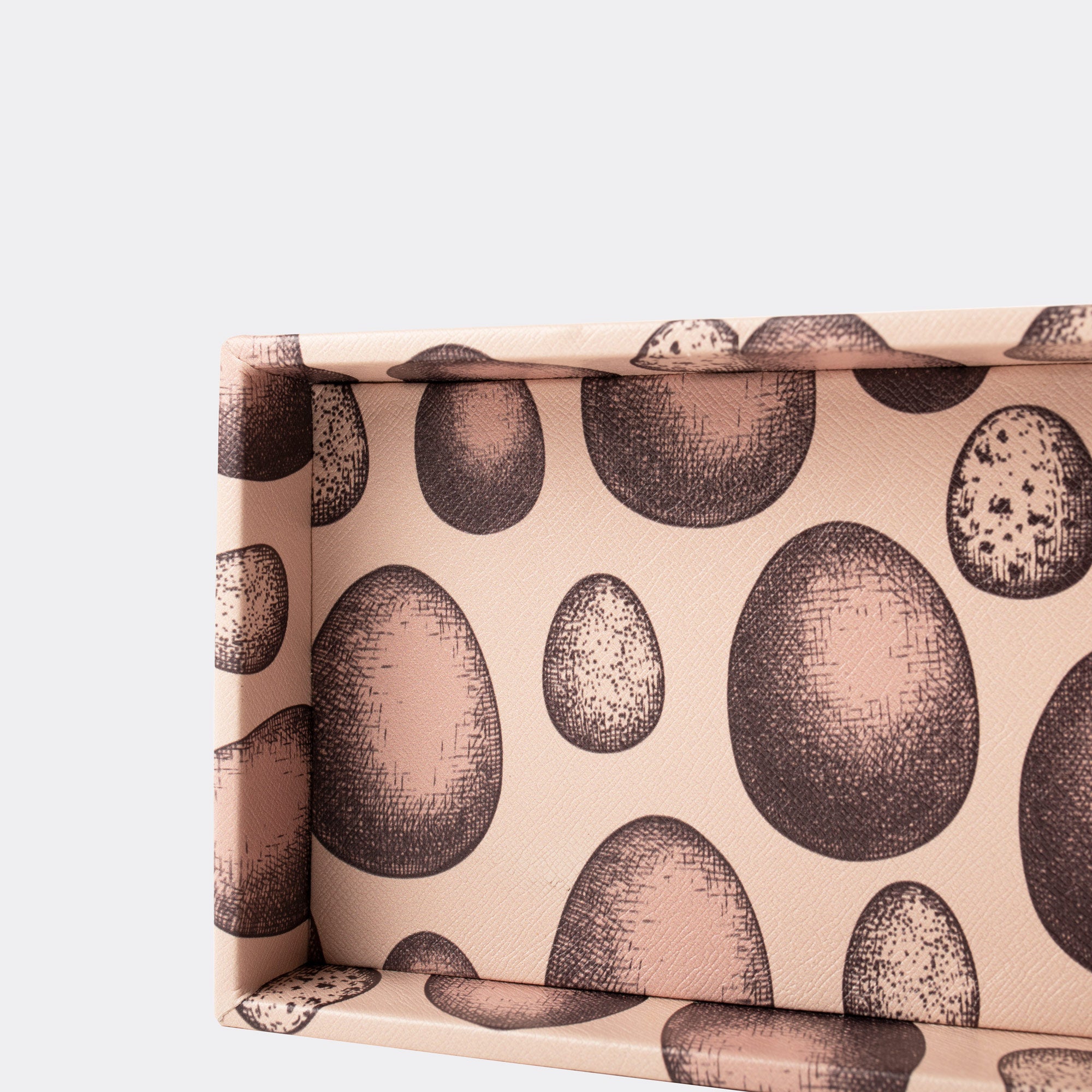Charola buró estampado huevos/gallina